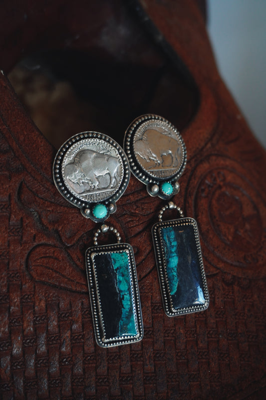 Black Jack & Buff Earrings