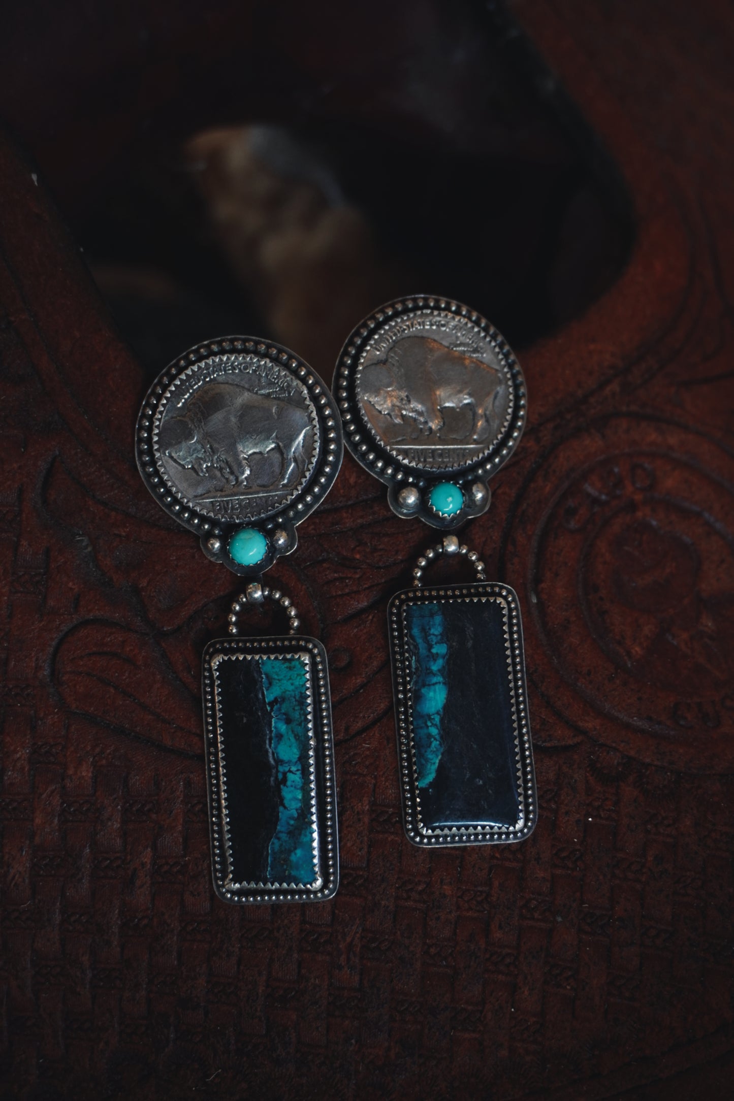 Black Jack & Buff Earrings
