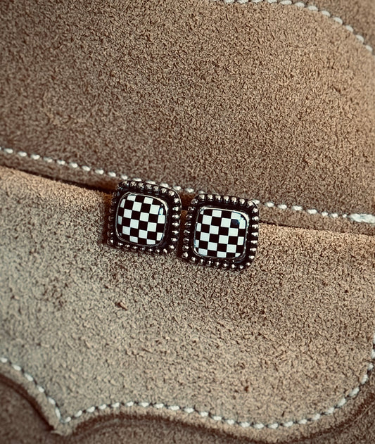 Checker Earrings