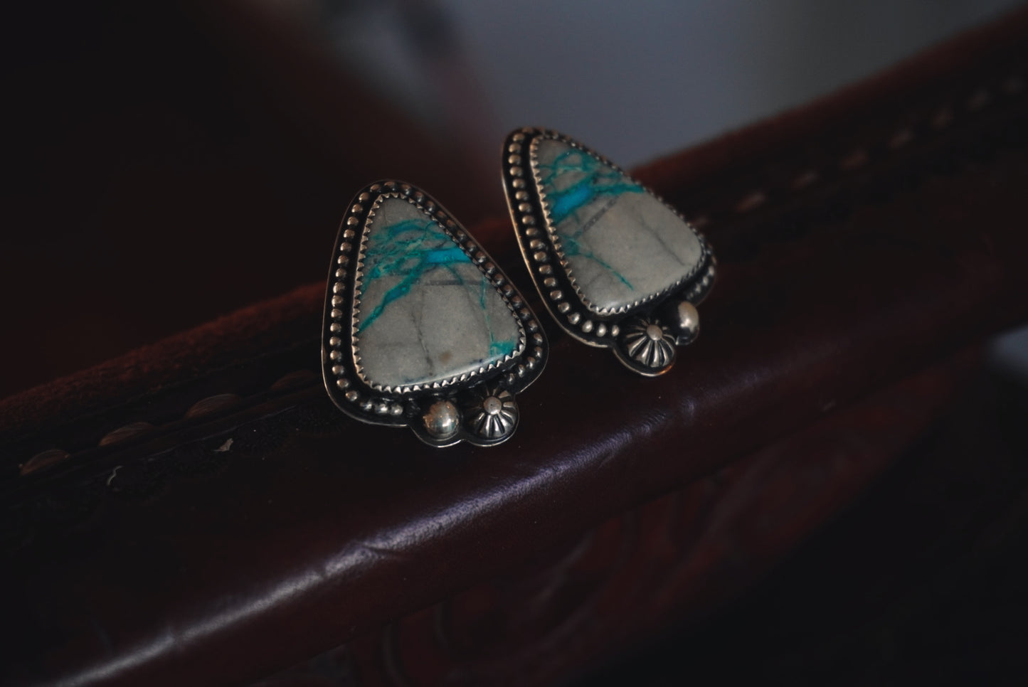 Grey Royston Turquoise Stud Earrings