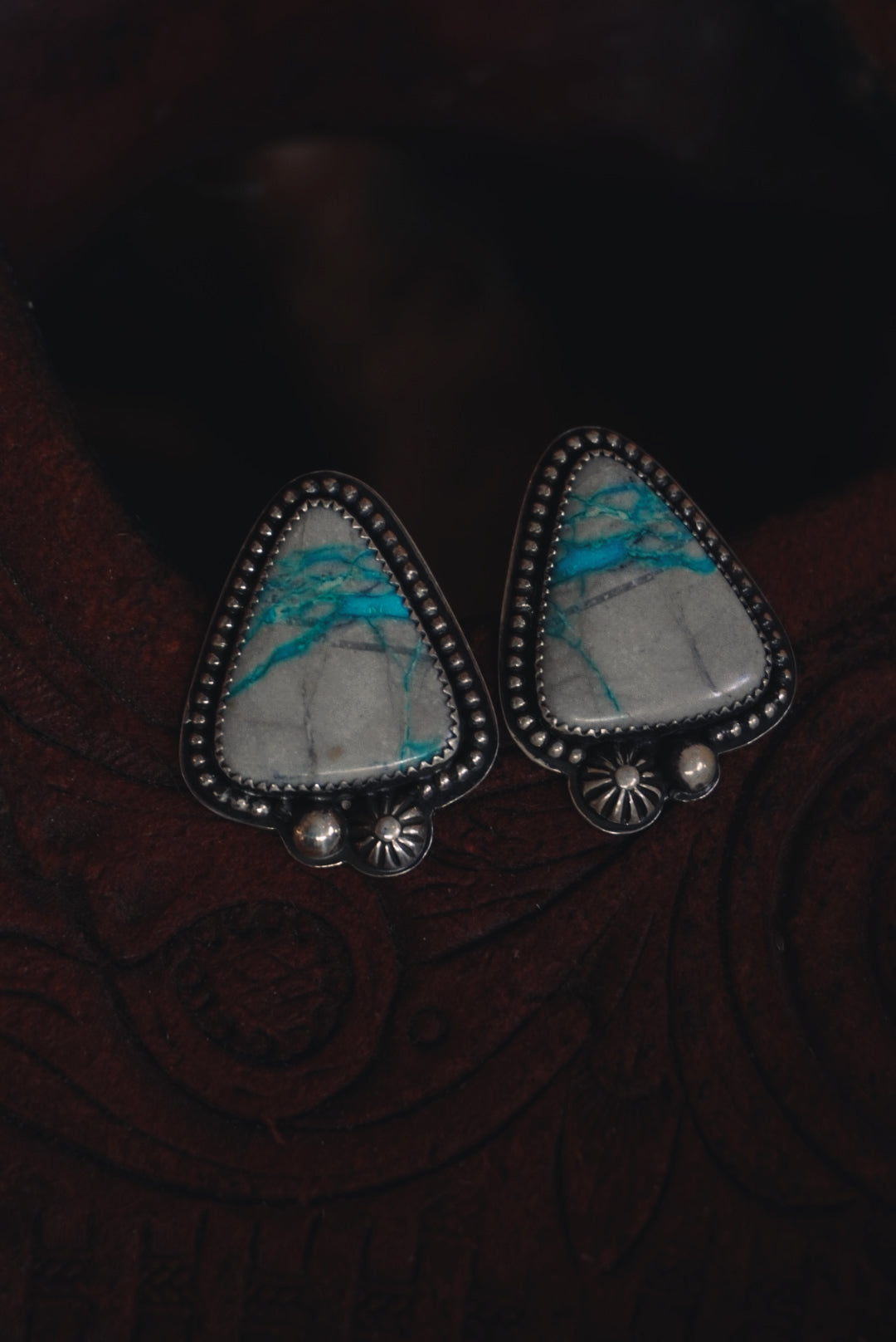 Grey Royston Turquoise Stud Earrings