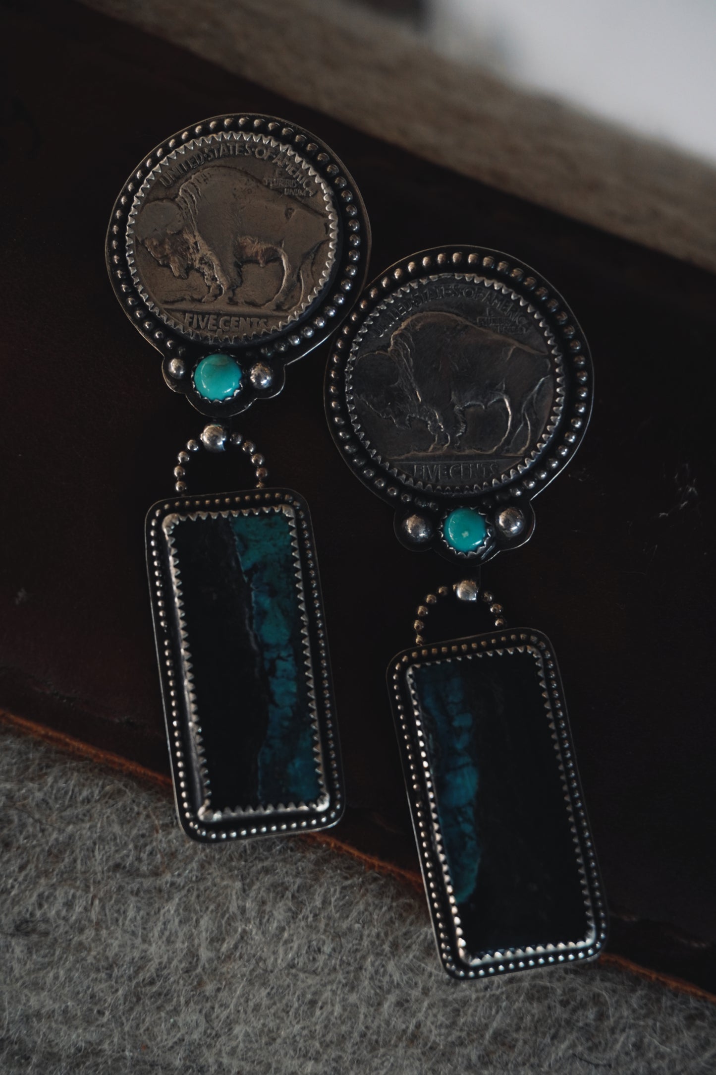Black Jack & Buff Earrings