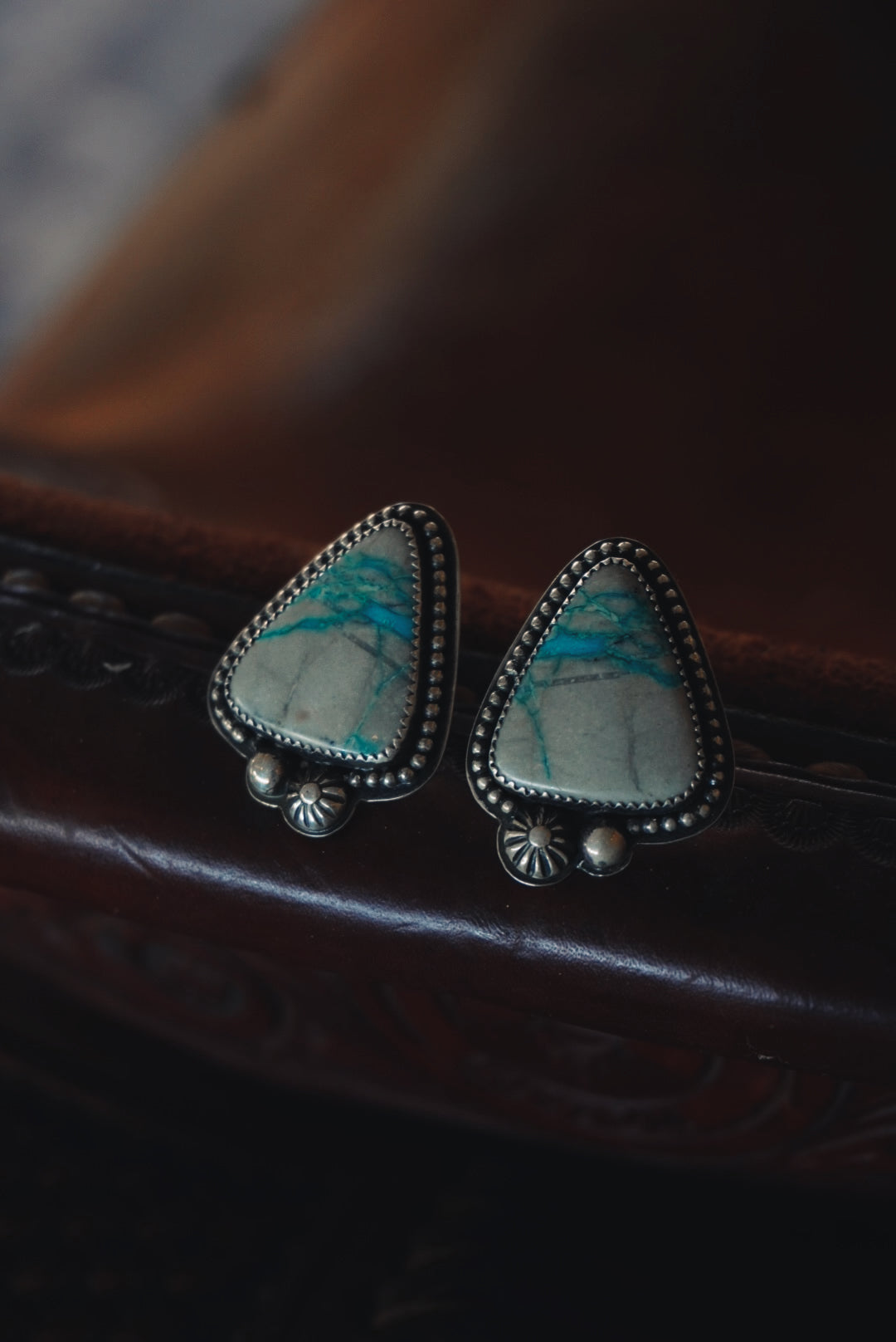 Grey Royston Turquoise Stud Earrings