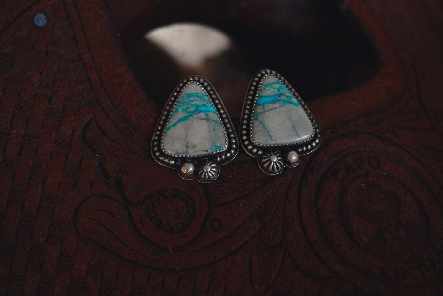 Grey Royston Turquoise Stud Earrings