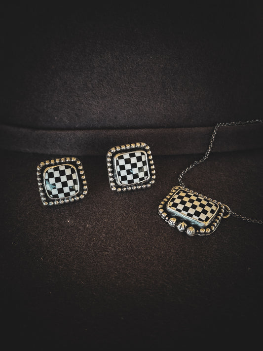 Checker Earrings